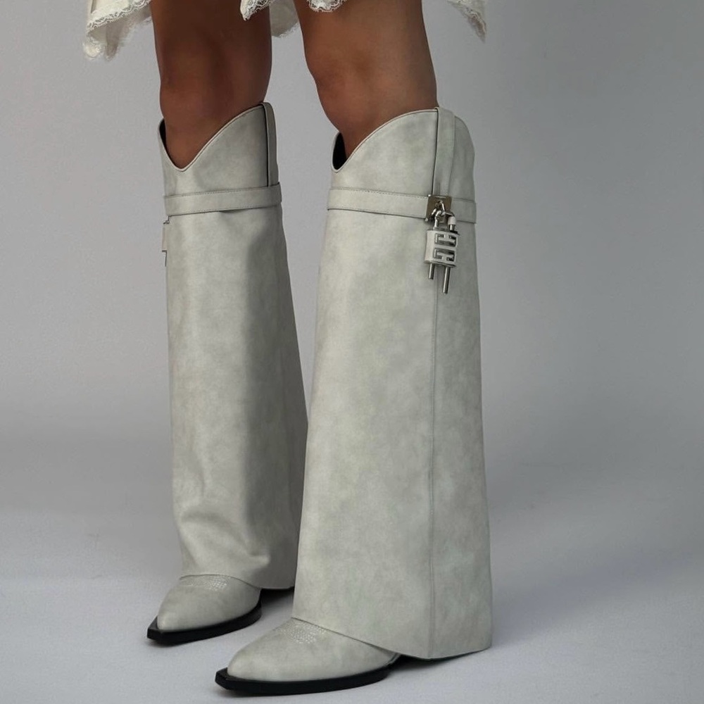 Givenchy Shark Lock Cowboy High Boots